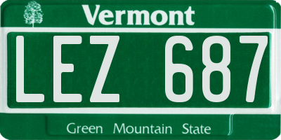 VT license plate LEZ687