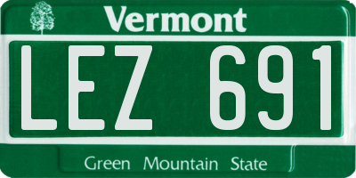 VT license plate LEZ691