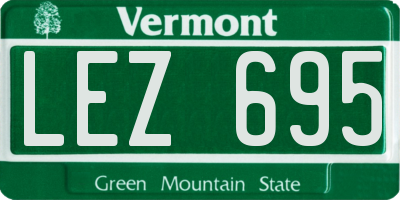 VT license plate LEZ695