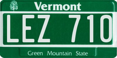 VT license plate LEZ710