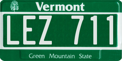 VT license plate LEZ711