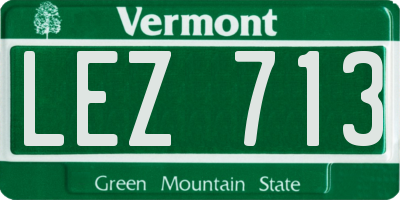 VT license plate LEZ713