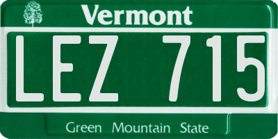 VT license plate LEZ715