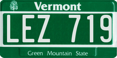 VT license plate LEZ719