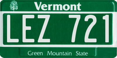 VT license plate LEZ721