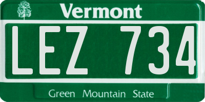 VT license plate LEZ734