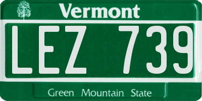 VT license plate LEZ739