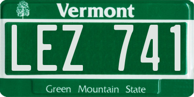 VT license plate LEZ741