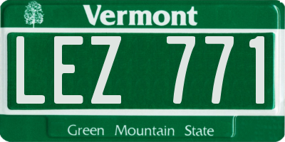 VT license plate LEZ771