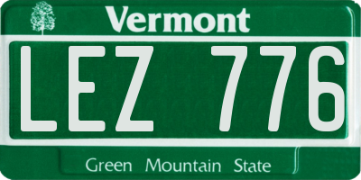 VT license plate LEZ776