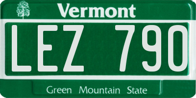 VT license plate LEZ790