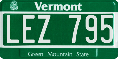 VT license plate LEZ795