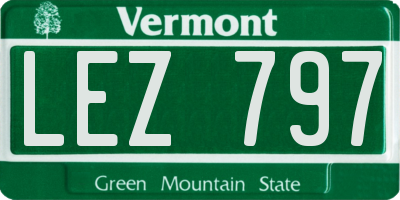 VT license plate LEZ797