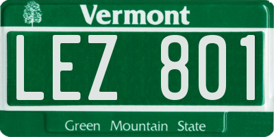 VT license plate LEZ801