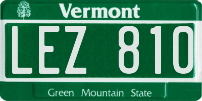 VT license plate LEZ810