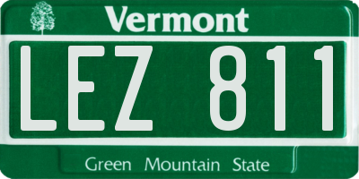 VT license plate LEZ811