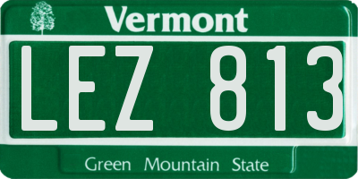 VT license plate LEZ813