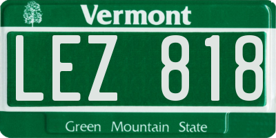 VT license plate LEZ818