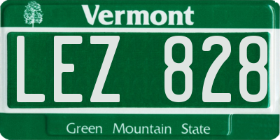 VT license plate LEZ828