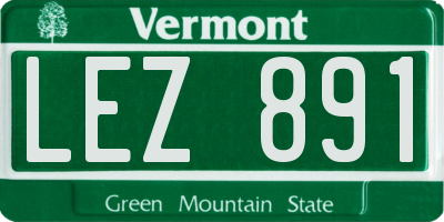 VT license plate LEZ891