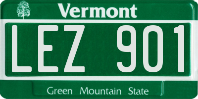 VT license plate LEZ901