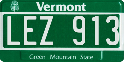 VT license plate LEZ913