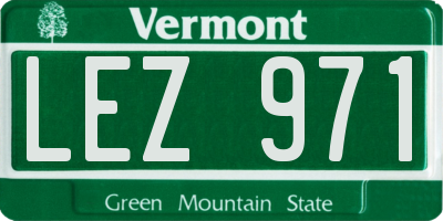VT license plate LEZ971