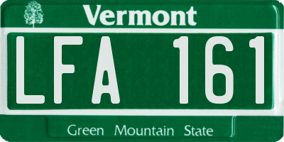 VT license plate LFA161