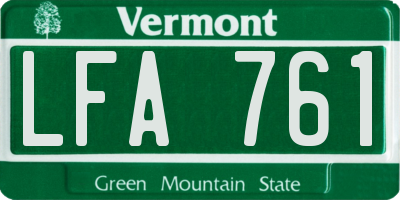 VT license plate LFA761