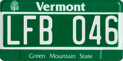 VT license plate LFB046