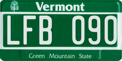 VT license plate LFB090