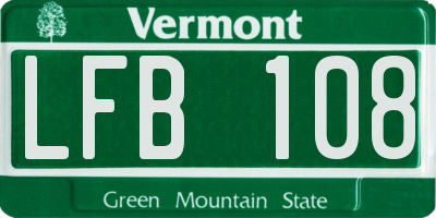 VT license plate LFB108