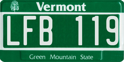 VT license plate LFB119
