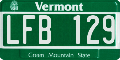 VT license plate LFB129