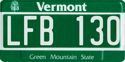VT license plate LFB130