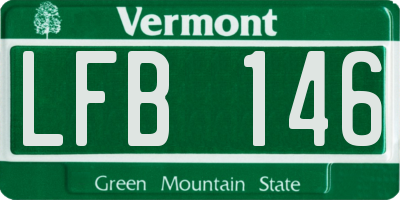 VT license plate LFB146