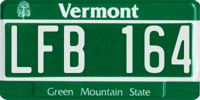 VT license plate LFB164