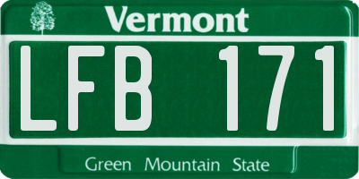 VT license plate LFB171