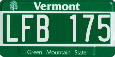 VT license plate LFB175