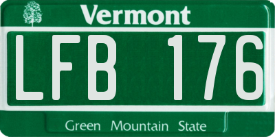 VT license plate LFB176