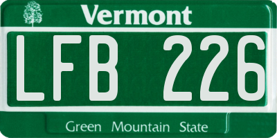 VT license plate LFB226