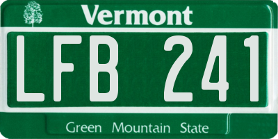 VT license plate LFB241