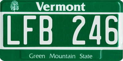 VT license plate LFB246