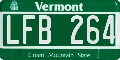 VT license plate LFB264