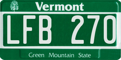 VT license plate LFB270