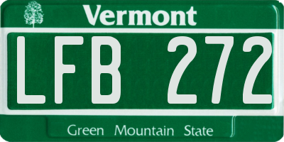 VT license plate LFB272