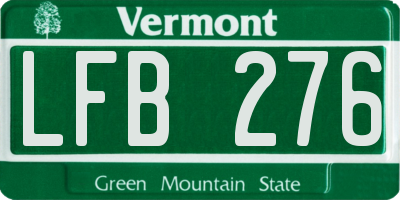 VT license plate LFB276