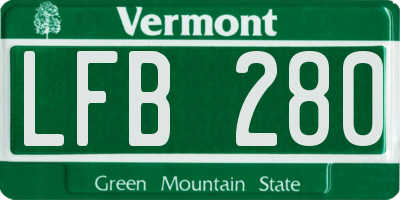 VT license plate LFB280