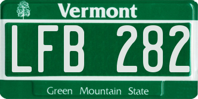 VT license plate LFB282