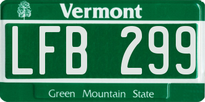 VT license plate LFB299